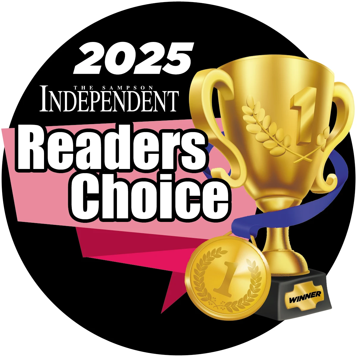 The Sampson Independent Readers Choice 2025 award graphic